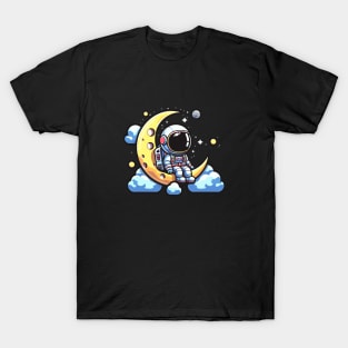 Cute astronaut on the moon T-Shirt